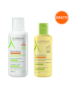 A-derma Exomega Control balzam 400 ml, POKLON Exomega Control emolijentno ulje za tuširanje