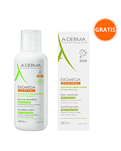 A-derma Exomega Control balzam 400 ml, POKLON Exomega Control kupka 250 ml