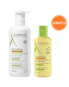 A-derma Exomega Control mlijeko 400 ml, POKLON Exomega Control emolijentno ulje za tuširanje