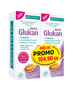 Biovitalis Beta glukan sirup 1+1 PROMOTIVNO duo pakiranje