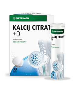 Dietpharm Kalcij citrat+D vitamin šumeće tablete