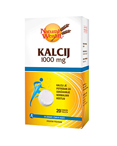 Natural Wealth Kalcij 1000 mg šumeće tablete