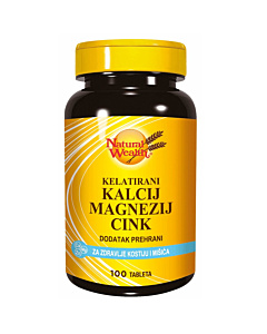 Natural Wealth Kelatirani Kalcij Magnezij Cink