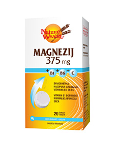 Natural Wealth Magnezij 375 mg+B1+B6+C šumeće tablete