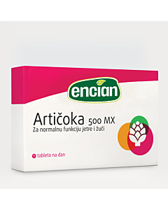 Encian Artičoka 500 MX tablete