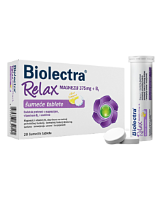 Biolectra Relax Magnezij 375mg + B6 šumeće tablete