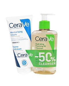 CeraVe hidratantna krema i hidratantno ulje za čišćenje lica i tijela, promotivno pakiranje, akcija
