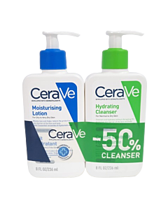 CeraVe hidratantni losion i hidratantna emulzija za čišćenje lica i tijela, promotivno pakiranje, akcija, njega kože