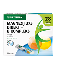 Dietpharm Magnezij 375 Direkt + B kompleks granule