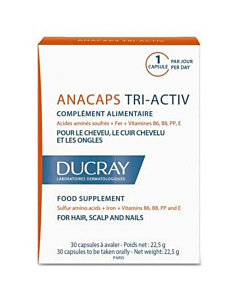 Ducray Anacaps Tri-ACTIV kapsule za kosu, vlasište i nokte