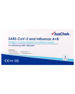JusChek Kombinirani brzi antigenski test na SARS-CoV-2 i gripu tipova A+B