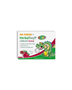 HerbalSept Kids lizalice KAŠALJ – okus malina