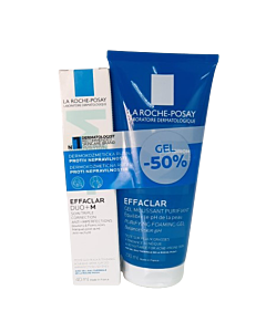 La Roche-Posay Effaclar Duo+M krema za lice, Effaclar Pjenušavi gel za čišćenje kože, pore, sebum, akne, miteseri, promotivno pakiranje, akcija, masna koža