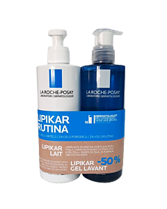 La Roche-Posay Lipikar Lait Mlijeko za lice i tijelo, Lipikar Gel Lavant za tuširanje, promotivno pakiranje, akcija, suha koža, iritacije, svrbež