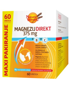 Natural Wealth Magnezij Direkt 375mg 60 vrećica MAXI